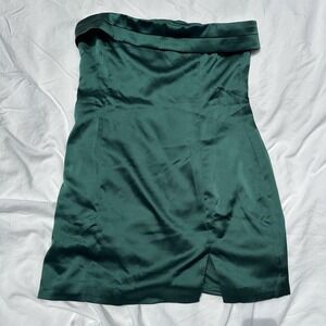 Altar'd State‎ Annalise Satin Mini Dress Sz XL Womens emerald green